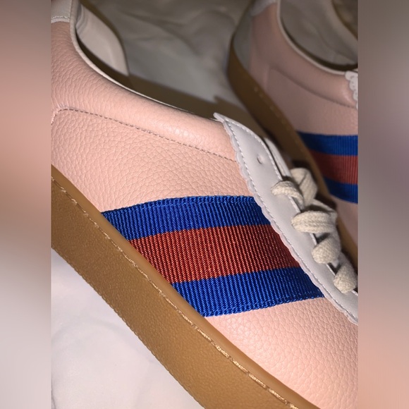 Gucci Multicolor Suede And Leather Web Low Top Sneakers - Picture 3 of 7